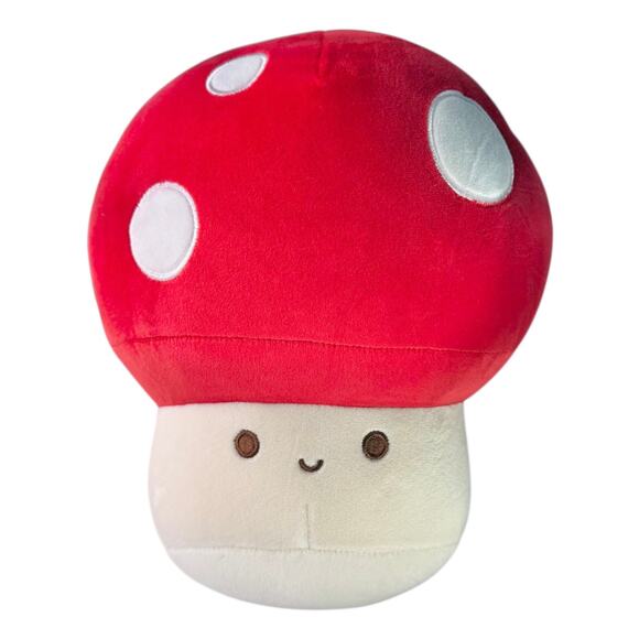 MUSHROOM Plush Pillow TOY 9.5" Red White Polka Dot Button Mushroom Pillow Soft - Picture 4 of 4
